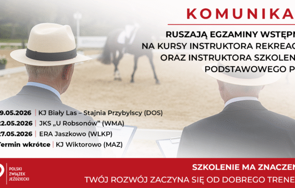 Egzaminy wstępne na Kursy Instruktorskie PZJ