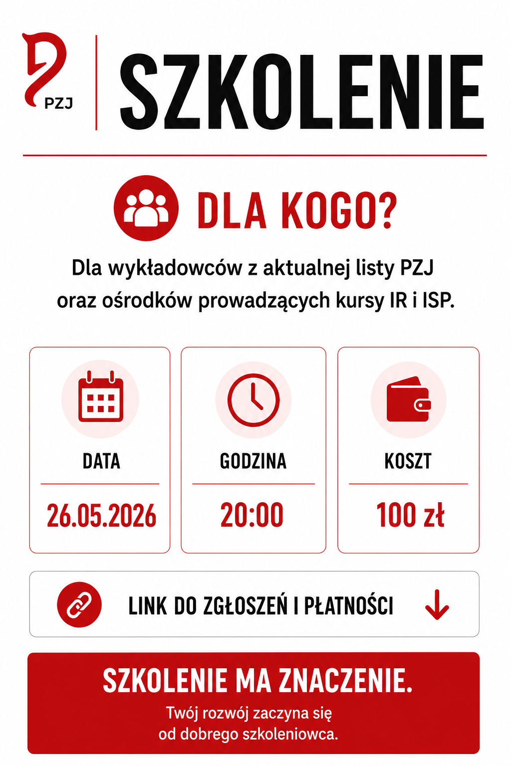 Szkolenie dla wykładowców oraz ośrodków prowadzących kursy IR i ISP PZJ