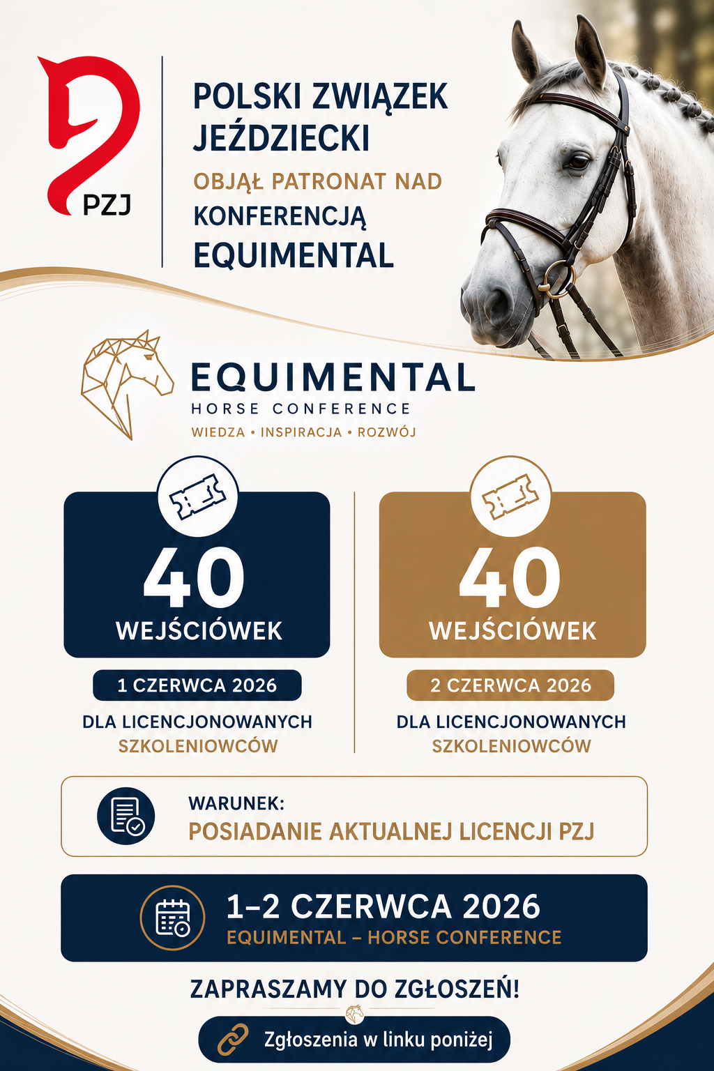 1EquiMental Conference 2026 – wejściówki dla szkoleniowców PZJ EquiMental Conference 2026 – wejściówki dla szkoleniowców PZJ